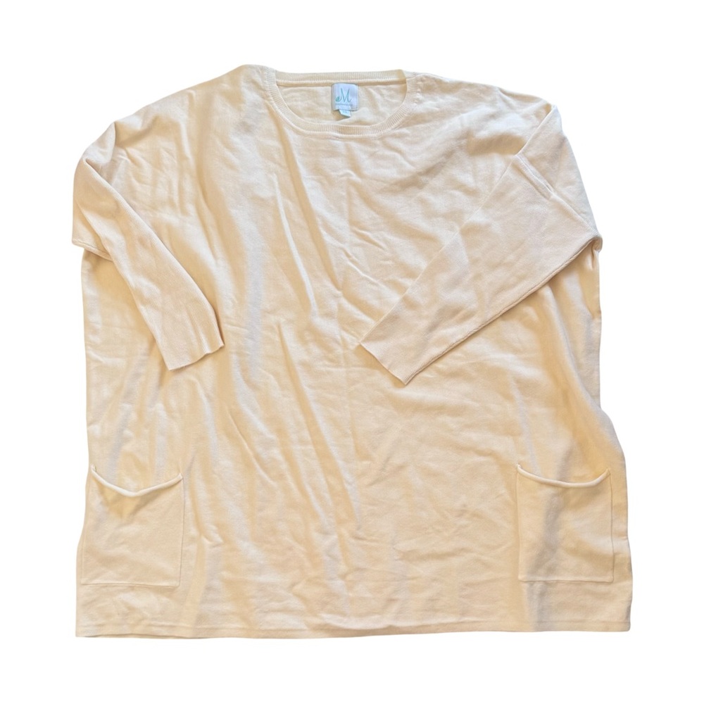 Women's Cream Crew Neck Sweater